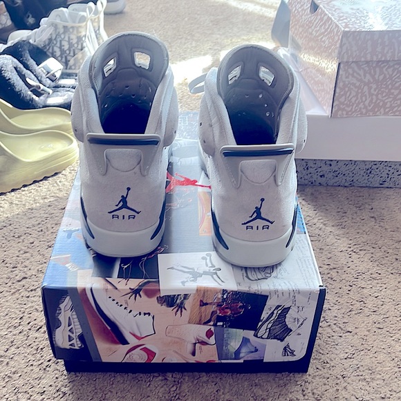 Jordans shoes,color grey navy blue,size 11.5…. - Picture 2 of 4